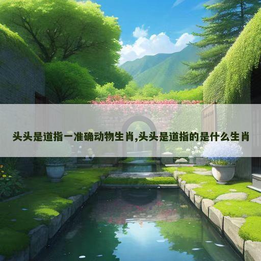 头头是道指一准确动物生肖,头头是道指的是什么生肖